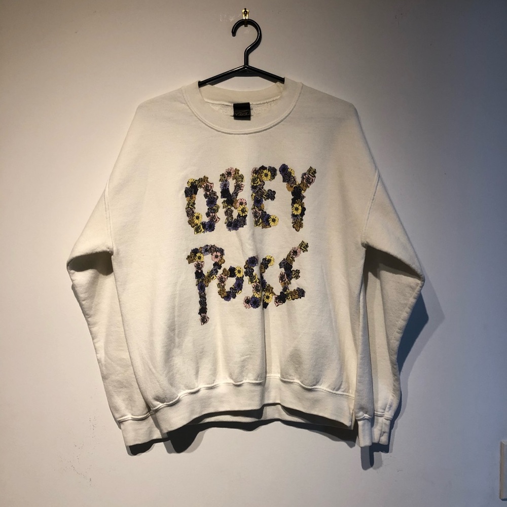 Obey Posse Floral Crew Neck Sweater - Picture 1 of 4